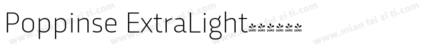 Poppinse ExtraLight字体转换